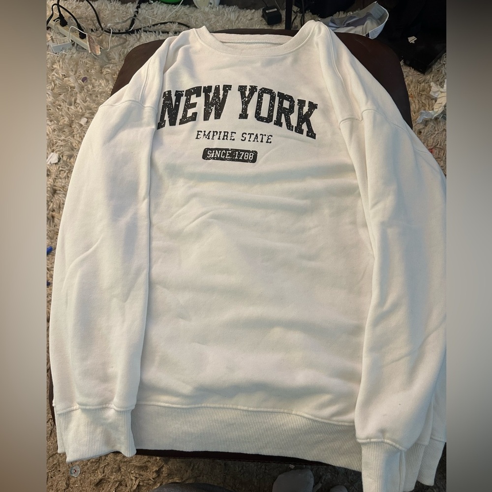 White New York Crewneck